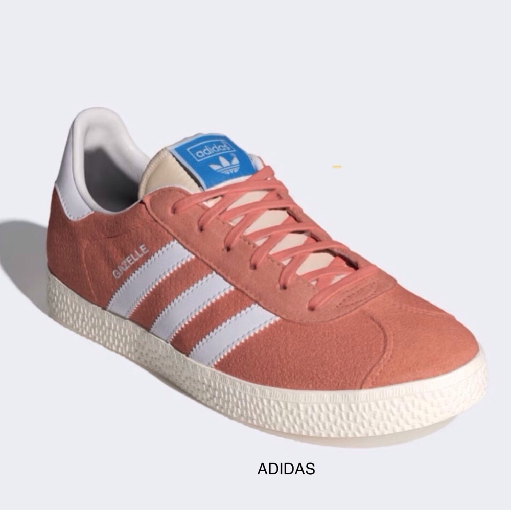 Adidas Gazelle Sneakers in Salmon and White